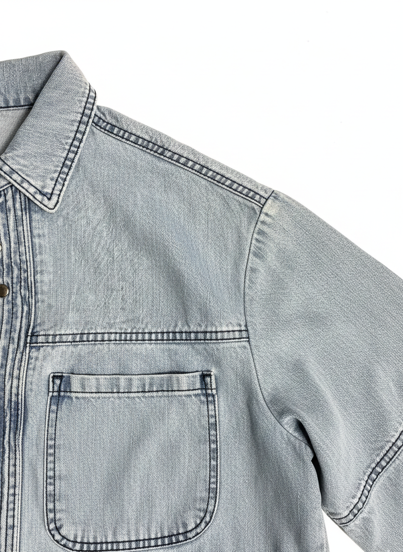 Chic Denim Overshirt Jacket: Modern Relaxed Fit