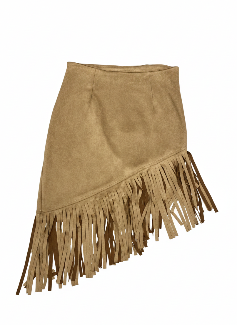 The "Midnight Rider" Fringe Mini Skirt