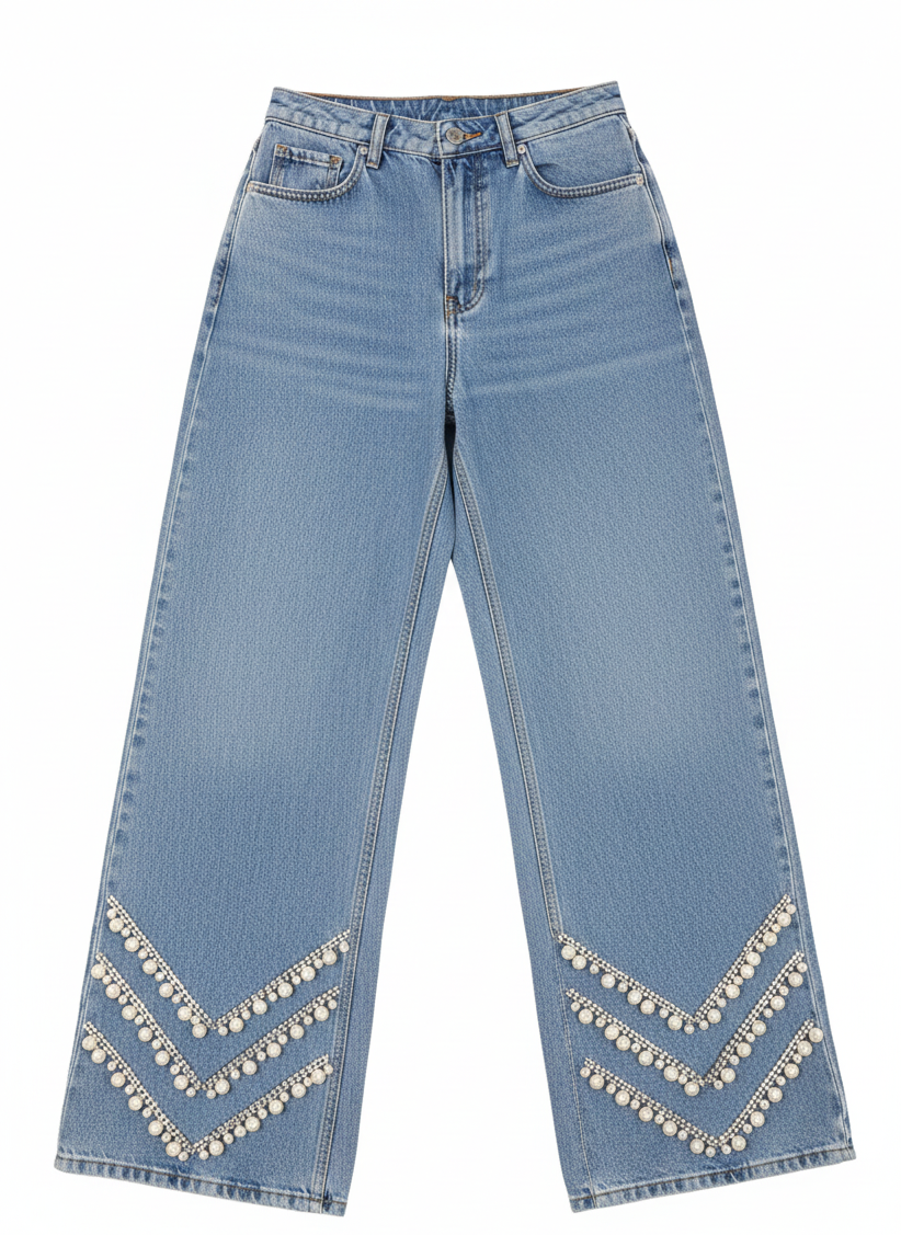 The "Prism" Jewel-Encrusted Denim