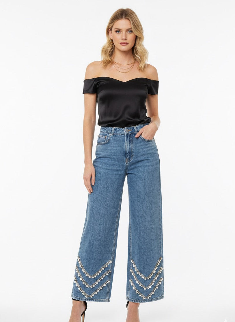 The "Prism" Jewel-Encrusted Denim